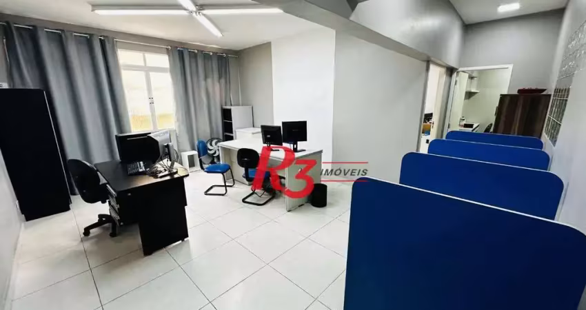 Sala, 89 m² - venda por r$ 300.000,00 ou aluguel por r$ 3.000,00/mês - centro - santos/sp