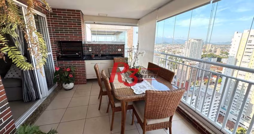 Apartamento com 3 dormitórios à venda, 124 m² por R$ 2.250.000,00 - Boqueirão - Santos/SP