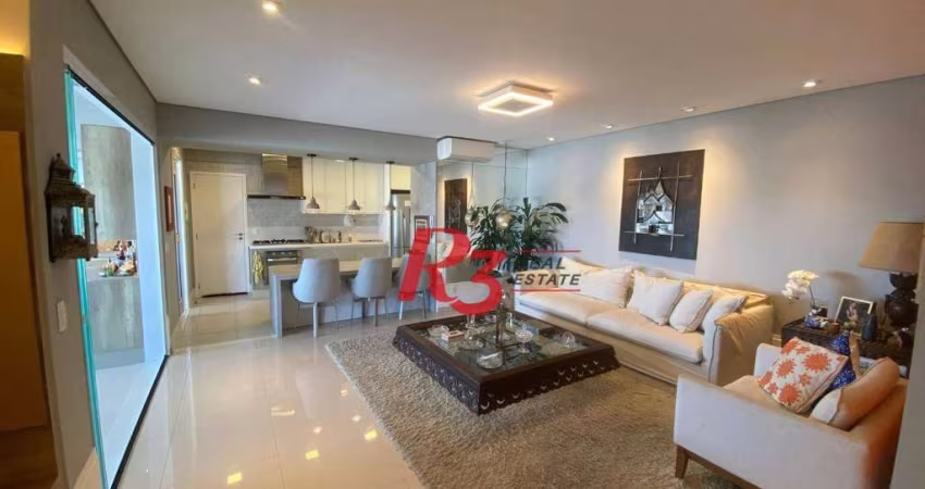 Apartamento, 167 m² - venda por R$ 2.850.000,00 ou aluguel por R$ 21.900,00/mês - Boqueirão - Santos/SP