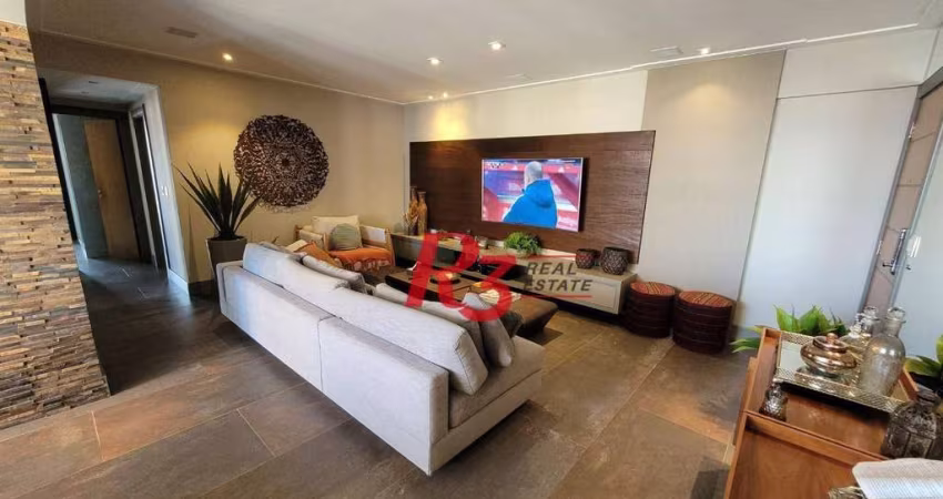 Apartamento com 3 dormitórios à venda, 123 m² por R$ 2.235.000,00 - Ponta da Praia - Santos/SP