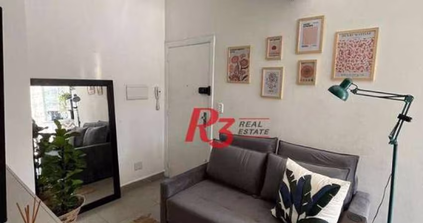 Apartamento para alugar, 42 m² por R$ 3.800,00/mês - Pompéia - Santos/SP