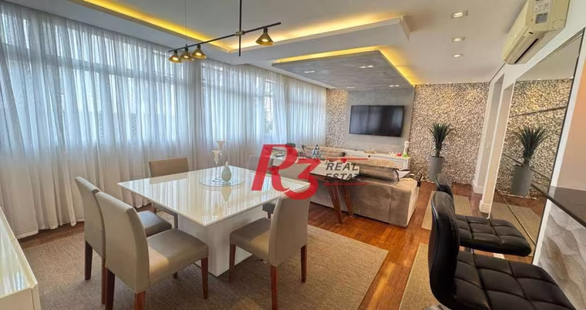 Apartamento, 127 m² - venda por R$ 1.300.000,00 ou aluguel por R$ 7.000,00/mês - Gonzaga - Santos/SP