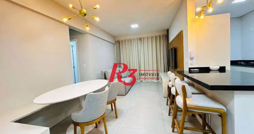 Apartamento com 2 dormitórios à venda, 85 m² por r$ 1.650.000,00 - embaré - santos/sp