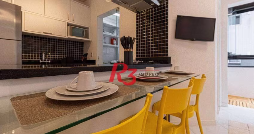 Apartamento com 1 dormitório à venda, 55 m² por R$ 590.000,00 - Pompéia - Santos/SP