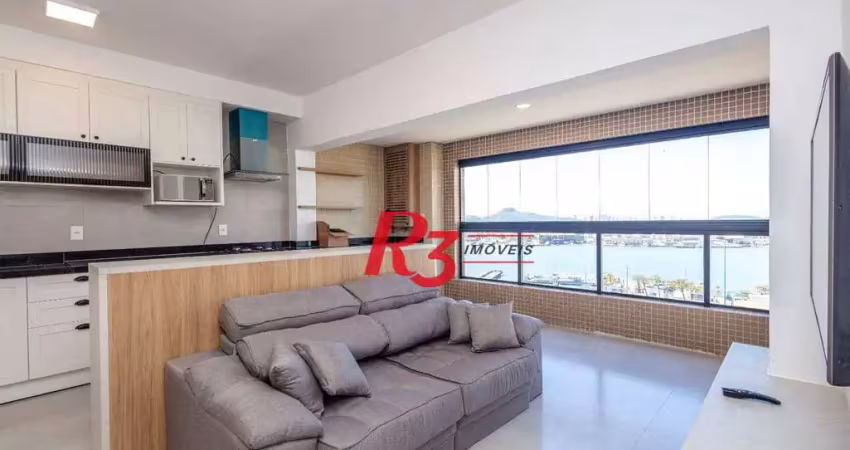 Apartamento com 2 dormitórios para alugar, 65 m² por r$ 7.000,00/mês - ponta da praia - santos/sp