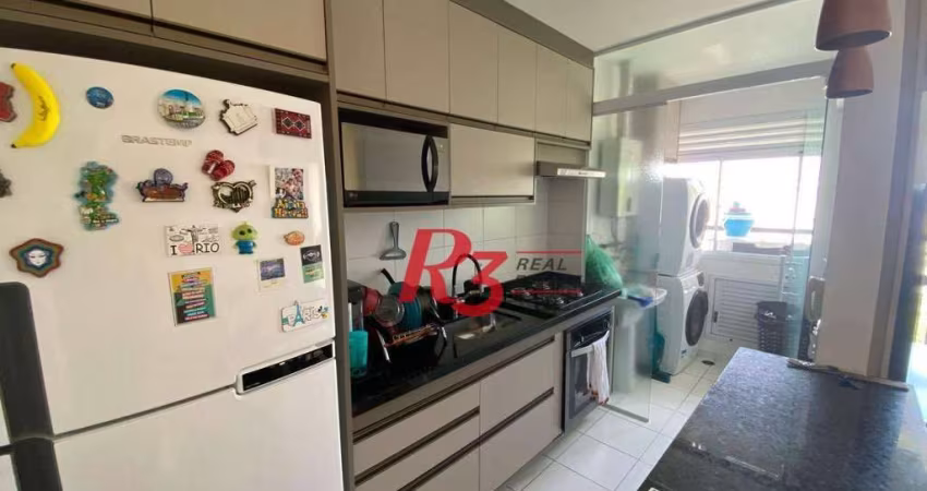 Apartamento com 2 dormitórios para alugar, 63 m² por R$ 4.960,00/mês - Marapé - Santos/SP