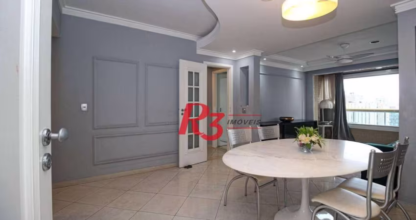 Apartamento com 3 dormitórios para alugar, 96 m² por R$ 6.500,00/mês - Gonzaga - Santos/SP