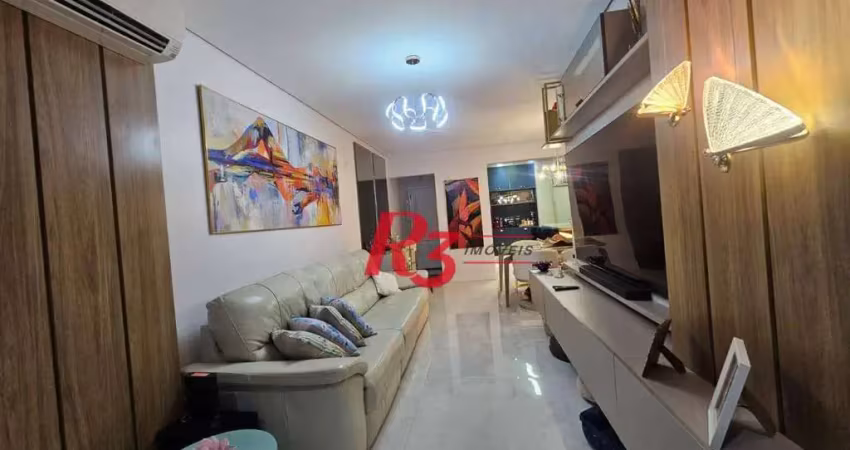 Apartamento com 3 dormitórios à venda, 120 m² por r$ 1.650.000,00 - pompéia - santos/sp