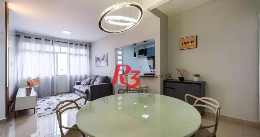 Apartamento para alugar, 86 m² por r$ 4.500,02/mês - boqueirão - santos/sp