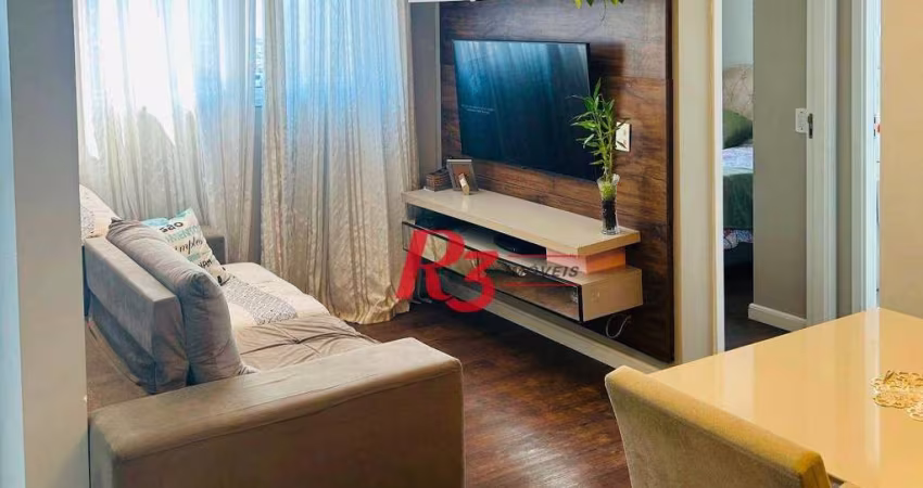 Apartamento com 2 dormitórios à venda, 45 m² por R$ 315.000,00 - Castelo - Santos/SP