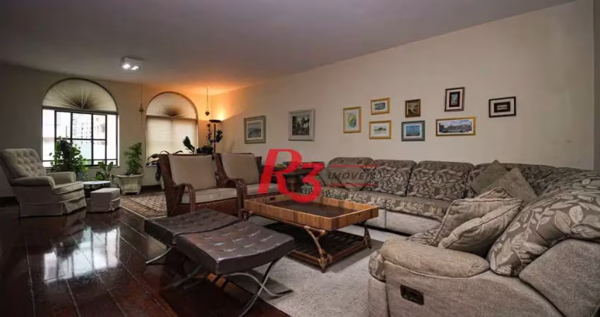Apartamento com 4 dormitórios à venda, 335 m² por r$ 1.840.000,00 - boqueirão - santos/sp