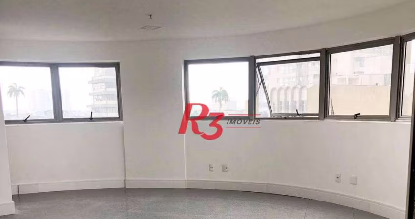 Sala para alugar, 100 m² por R$ 6.400,02/mês - Marapé - Santos/SP