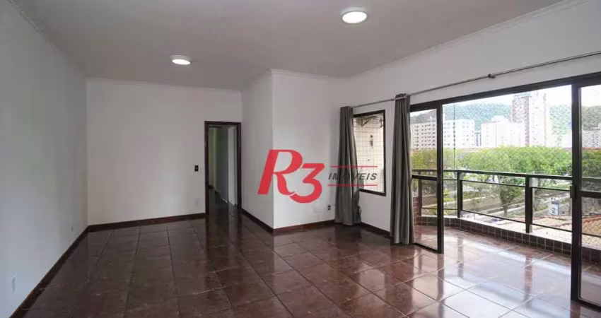 Apartamento com 3 dormitórios à venda, 135 m² por r$ 770.000,00 - marapé - santos/sp