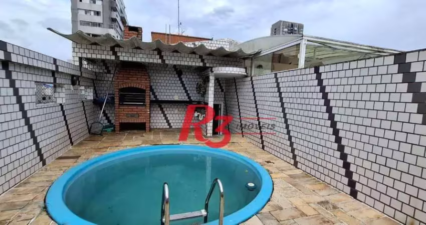 Cobertura com 2 dormitórios à venda, 160 m² por R$ 1.170.000,00 - Gonzaga - Santos/SP