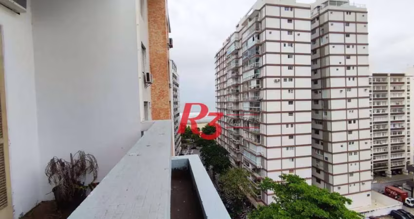Apartamento com 3 dormitórios para alugar, 173 m² por r$ 5.100,00/mês - gonzaga - santos/sp