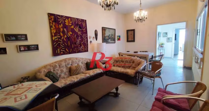 Apartamento com 3 dormitórios para alugar, 173 m² por R$ 4.700,00/mês - Gonzaga - Santos/SP