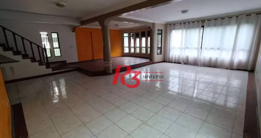 Casa com 4 dormitórios à venda, 357 m² - aparecida - santos/sp