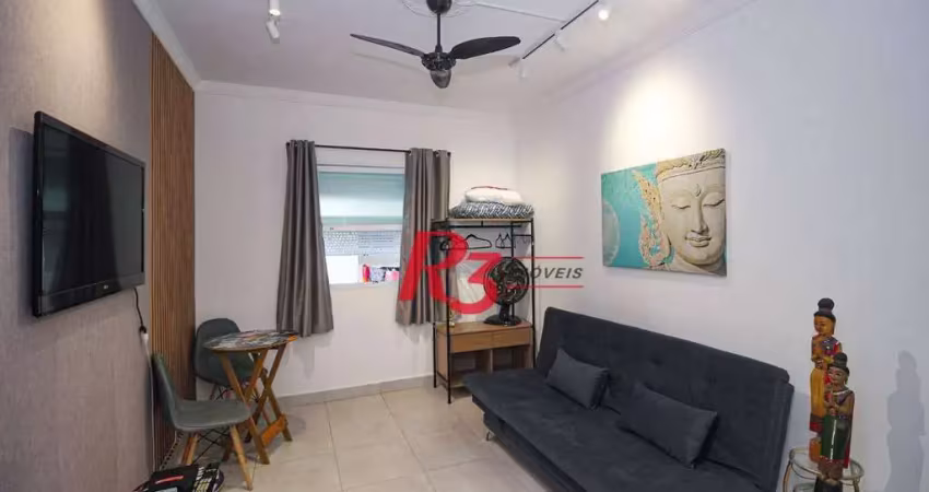 Kitnet com 1 dormitório para alugar, 34 m² por R$ 3.000,02/mês - José Menino - Santos/SP