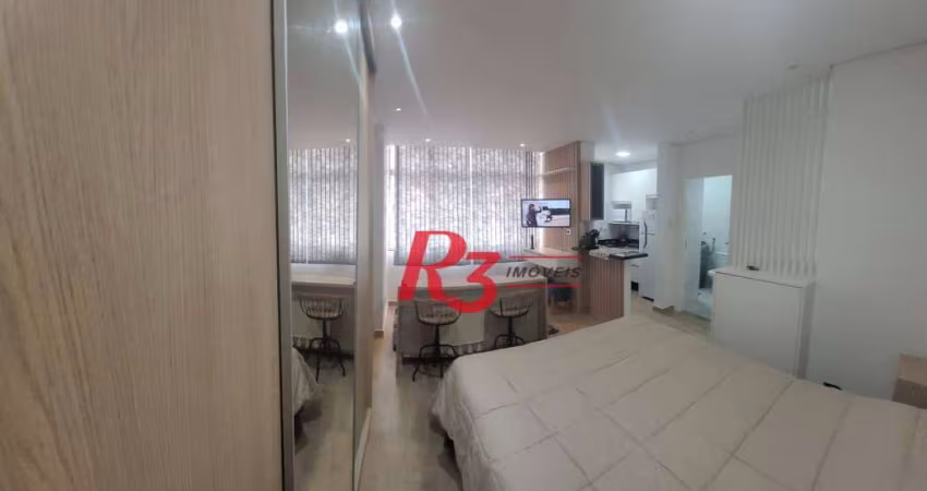 Kitnet com 1 dormitório à venda, 36 m² por R$ 319.000,00 - Aparecida - Santos/SP