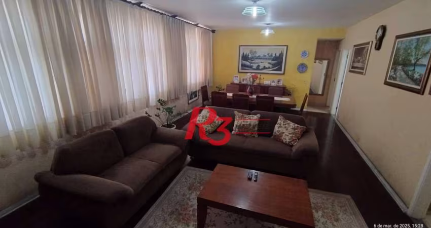 Apartamento  na PRAIA  com 2 dormitórios à venda, 129 m² por R$ 1.000.000 - GONZAGA- Santos/SP