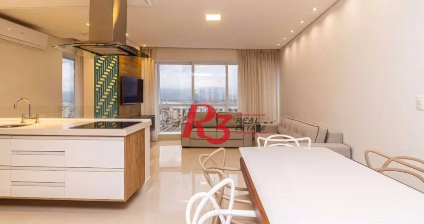 Apartamento com 1 dormitório, 68 m² - venda por R$ 1.300.000,00 ou aluguel por R$ 9.230,00/mês - Aparecida - Santos/SP