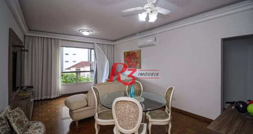 Apartamento para alugar, 125 m² por R$ 6.500,02/mês - Boqueirão - Santos/SP
