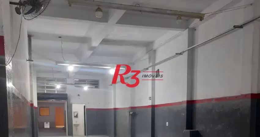 Galpão para alugar, 200 m² - vila mathias - santos/sp
