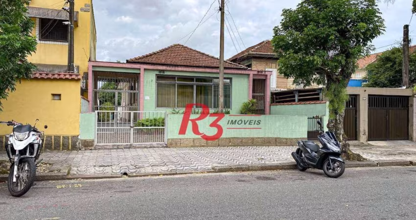 Terreno à venda, 500 m² por R$ 1.350.000,00 - Macuco - Santos/SP