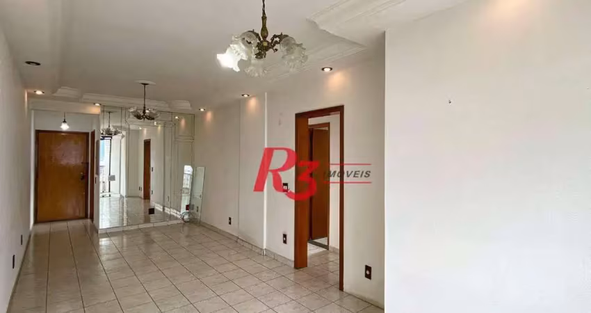Apartamento com 2 dormitórios à venda, 111 m² por R$ 595.000,00 - Embaré - Santos/SP
