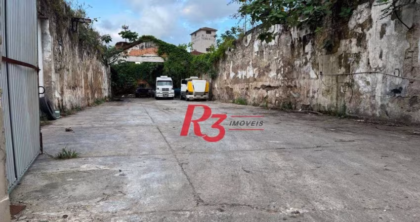 Terreno, 3960 m² - venda por R$ 11.000.000,00 ou aluguel por R$ 53.989,00/mês - Valongo - Santos/SP