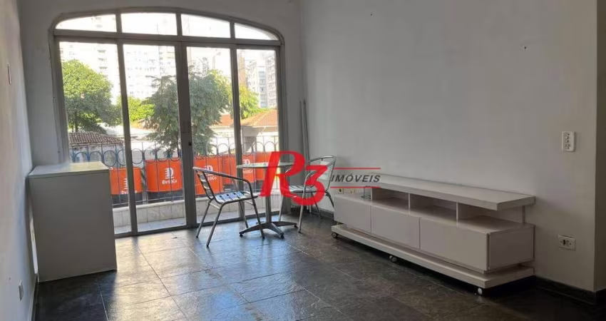 Apartamento com 1 dormitório para alugar, 60 m² por R$ 3.700,02/mês - Boqueirão - Santos/SP