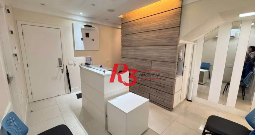 Sala, 72 m² - venda por R$ 600.000,00 ou aluguel por R$ 6.000,00/mês - Vila Matias - Santos/SP