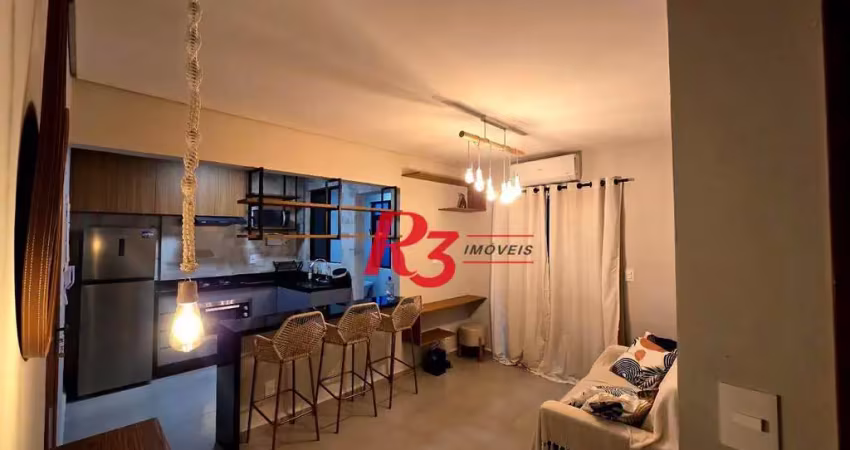 Apartamento com 1 dormitório à venda, 50 m² por r$ 500.000,00 - vila guilhermina - praia grande/sp