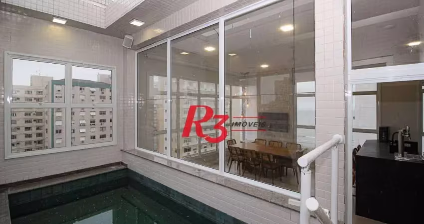 Cobertura com 3 suítes à venda, 166 m² por R$ 4.500.000 - Embaré - Santos/SP