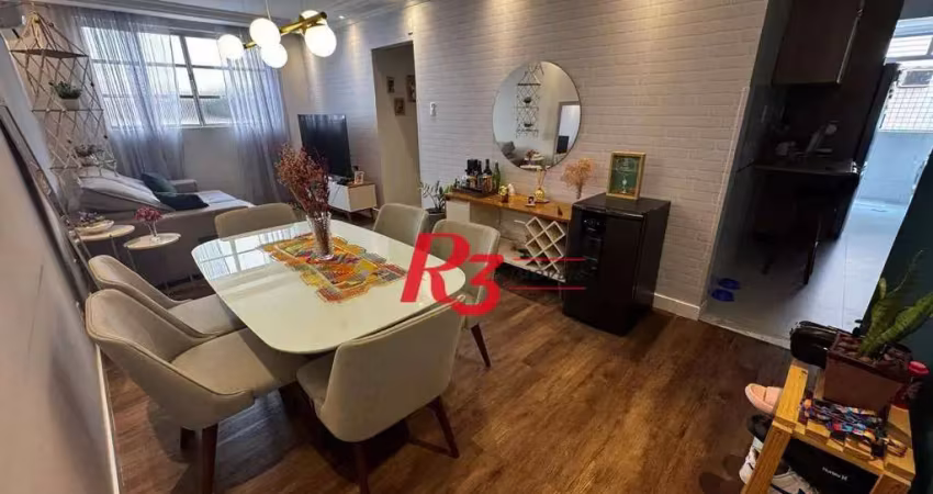 Apartamento com 2 dormitórios à venda, 80 m² por R$ 485.000,00 - Campo Grande - Santos/SP