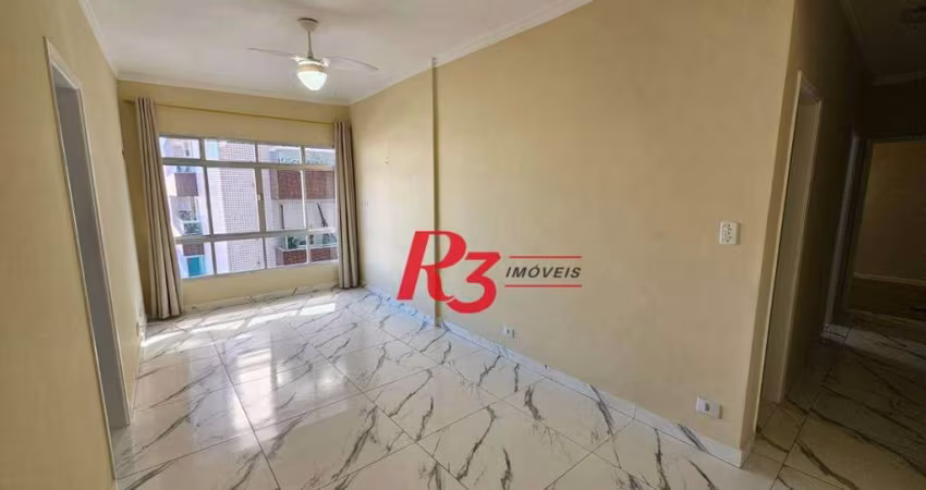Apartamento com 2 dormitórios para alugar, 87 m² por R$ 3.900,00/mês - Campo Grande - Santos/SP
