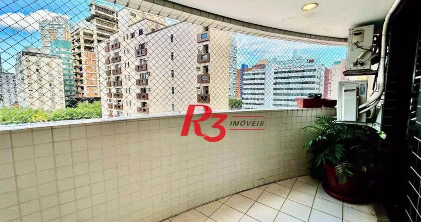 Apartamento com 2 dormitórios à venda, 102 m² por R$ 855.000,00 - Pompéia - Santos/SP