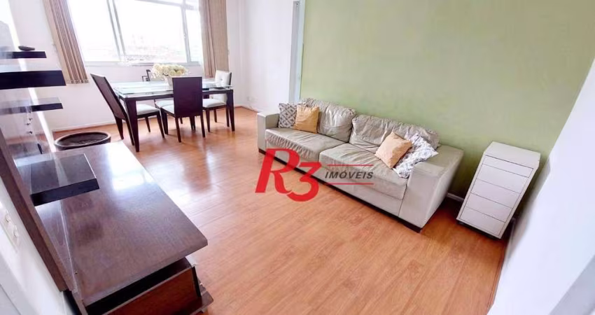 Apartamento com 2 dormitórios à venda, 90 m² por R$ 560.000,00 - Campo Grande - Santos/SP