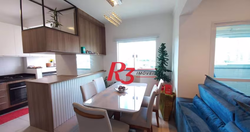 Apartamento com 2 dormitórios à venda, 68 m² por R$ 620.000,00 - Campo Grande - Santos/SP