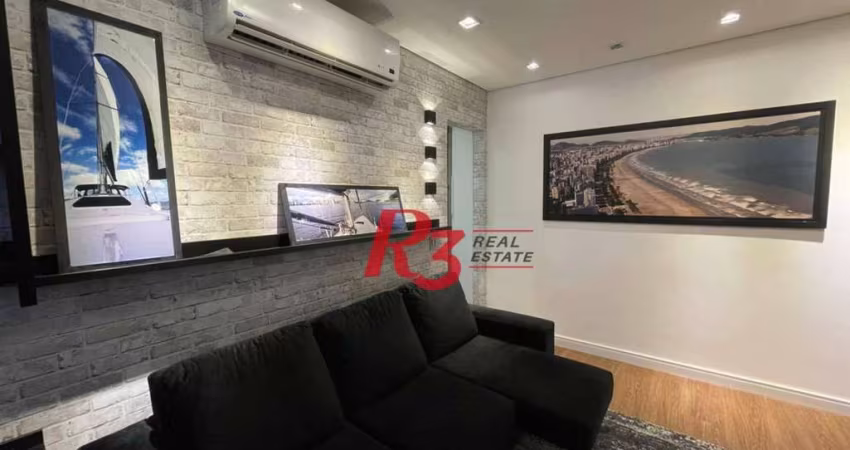 Flat com 1 dormitório para venda e locação, 41 m² - Itararé - São Vicente/SP