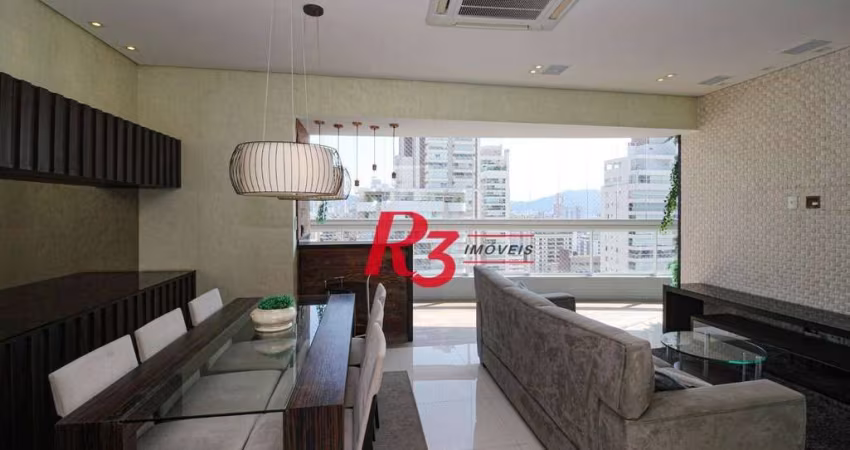 Apartamento com 2 dormitórios à venda, 131 m² por R$ 1.840.000,00 - Boqueirão - Santos/SP