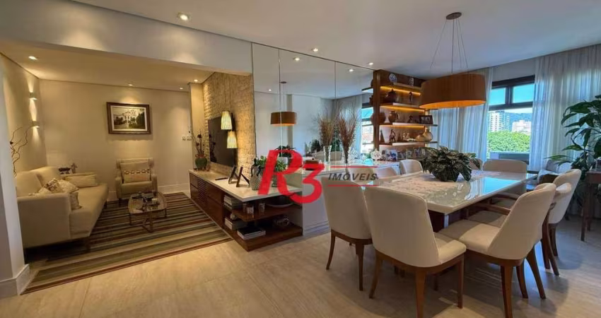 Apartamento com 3 dormitórios à venda, 148 m² por R$ 1.350.000,00 - Ponta da Praia - Santos/SP
