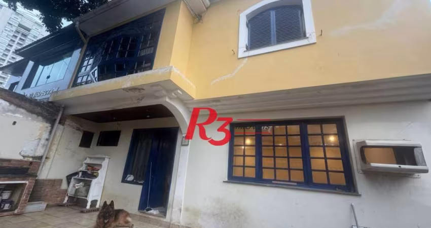 Casa com 3 dormitórios, 177 m² - venda por R$ 1.600.000,00 ou aluguel por R$ 12.000,00/mês - Gonzaga - Santos/SP