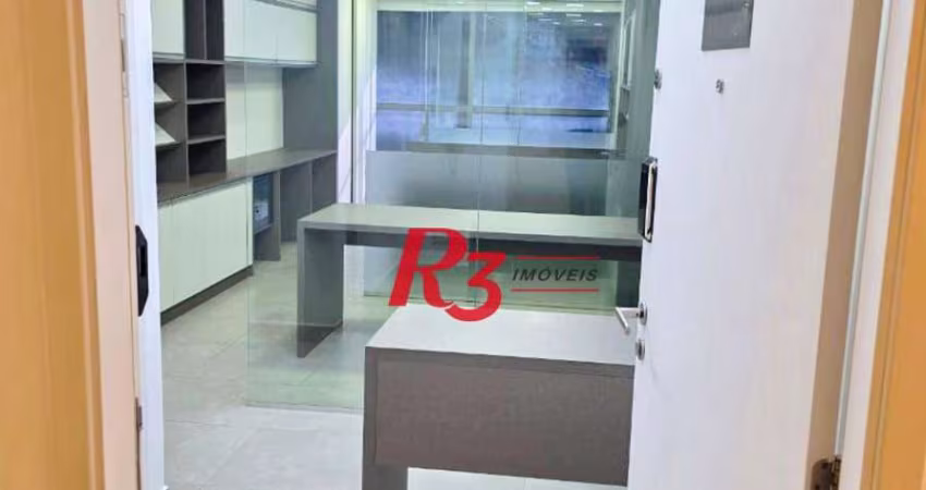 Sala para alugar, 42 m² por R$ 4.000,00/mês - Valongo - Santos/SP