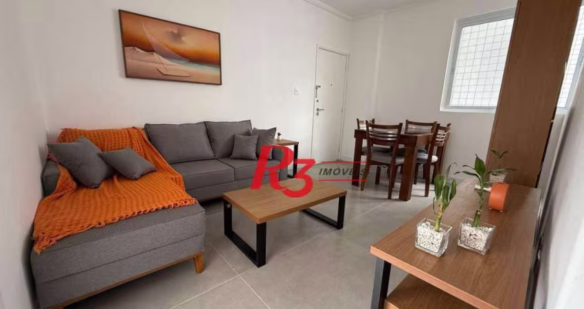 Apartamento com 2 dormitórios à venda, 54 m² por R$ 570.000,00 - Aparecida - Santos/SP