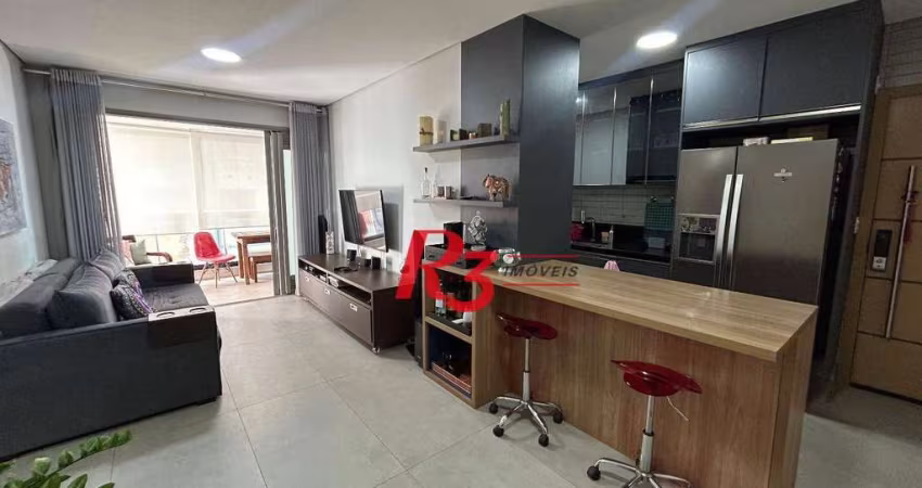 Apartamento com 2 dormitórios à venda, 88 m² por R$ 1.099.000,00 - Aparecida - Santos/SP