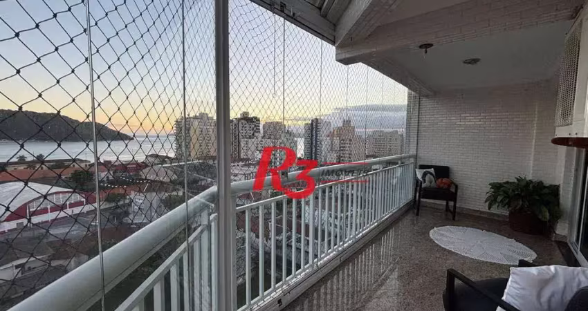 *aceita permuta* apartamento com 4 suítes com varanda e vista mar, 240 m² por r$ 2.200.000 - ponta da praia - santos/sp