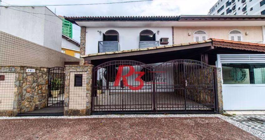 Casa com 4 dormitórios à venda, 255 m² por R$ 2.450.000,00 - Ponta da Praia - Santos/SP