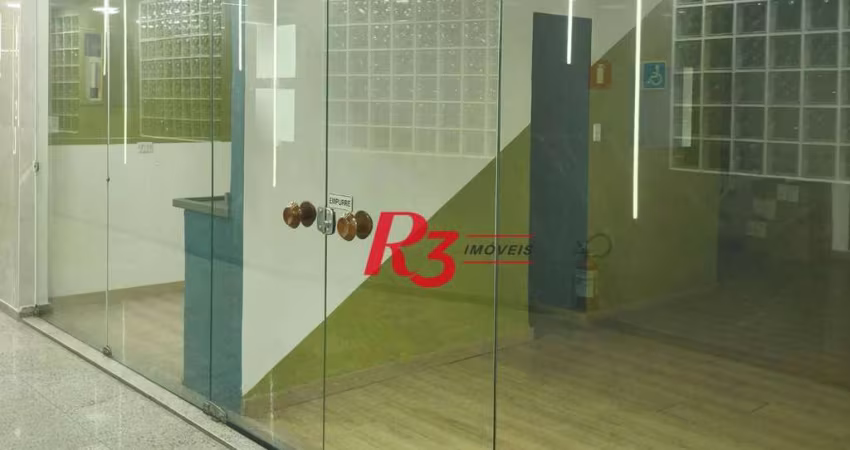 Loja, 55 m² - venda por R$ 300.000,00 ou aluguel por R$ 3.000,00/mês - Centro - Santos/SP