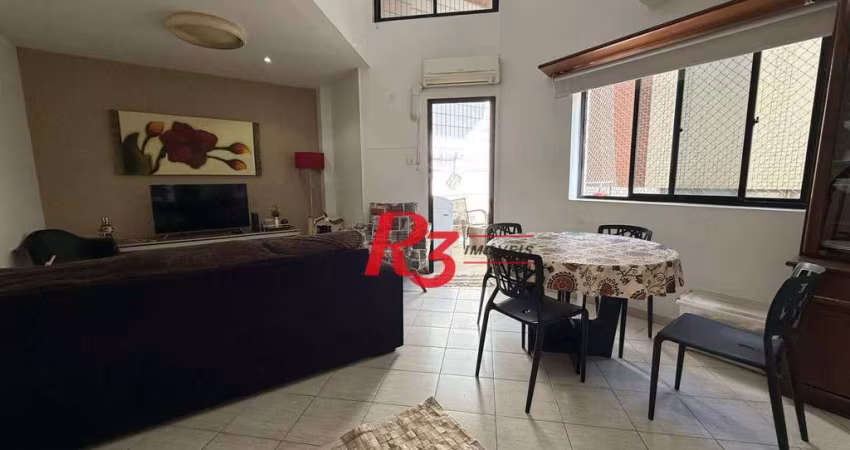 Apartamento Duplex com 1 dormitório à venda, 83 m² por R$ 480.000,00 - Ponta da Praia - Santos/SP